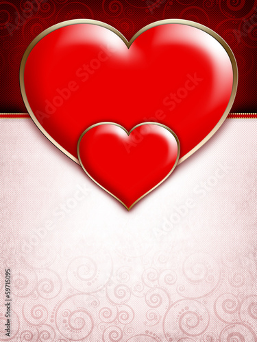 Valentine's Day - background of greeting card template