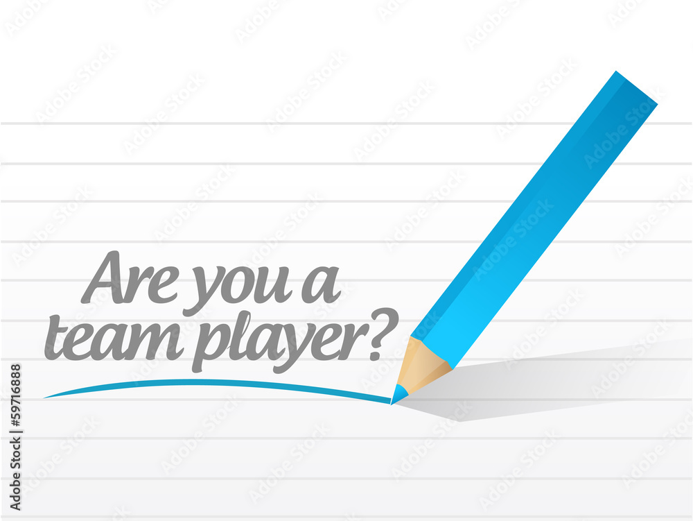 are you a team player message illustration are you a team player message illustration