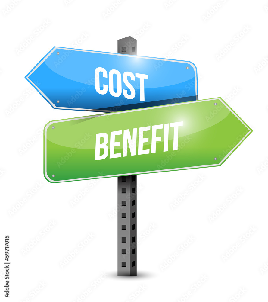 cost benefit sign cost benefit sign