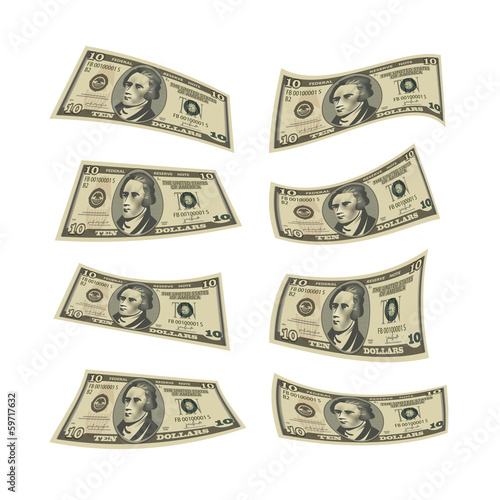Dollars. Vector format