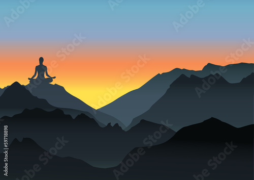 Meditation in den Bergen