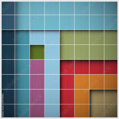 Abstract Vector Retro Square Background