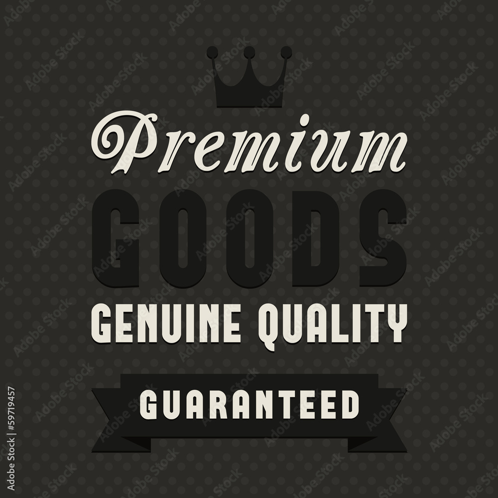 Discount sale label, quality goods concept