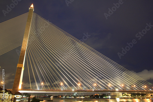 Prop of rama 8 bridge wide view