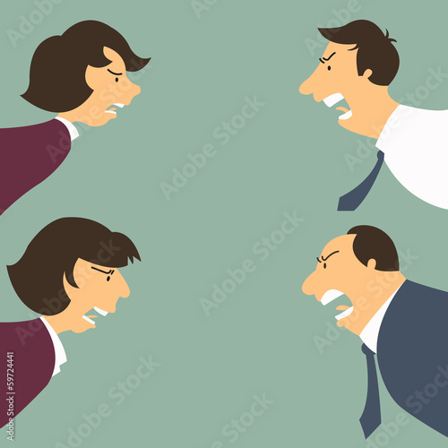 Angry and frustrated business person