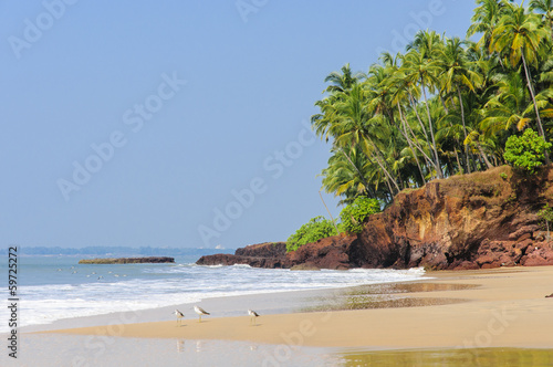 Einsamer Strand in Kerala, Indien