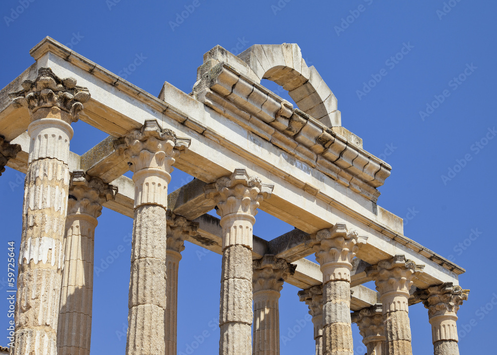 Diana's temple in ancient city of Emerita Augusta.Merida,Spain.