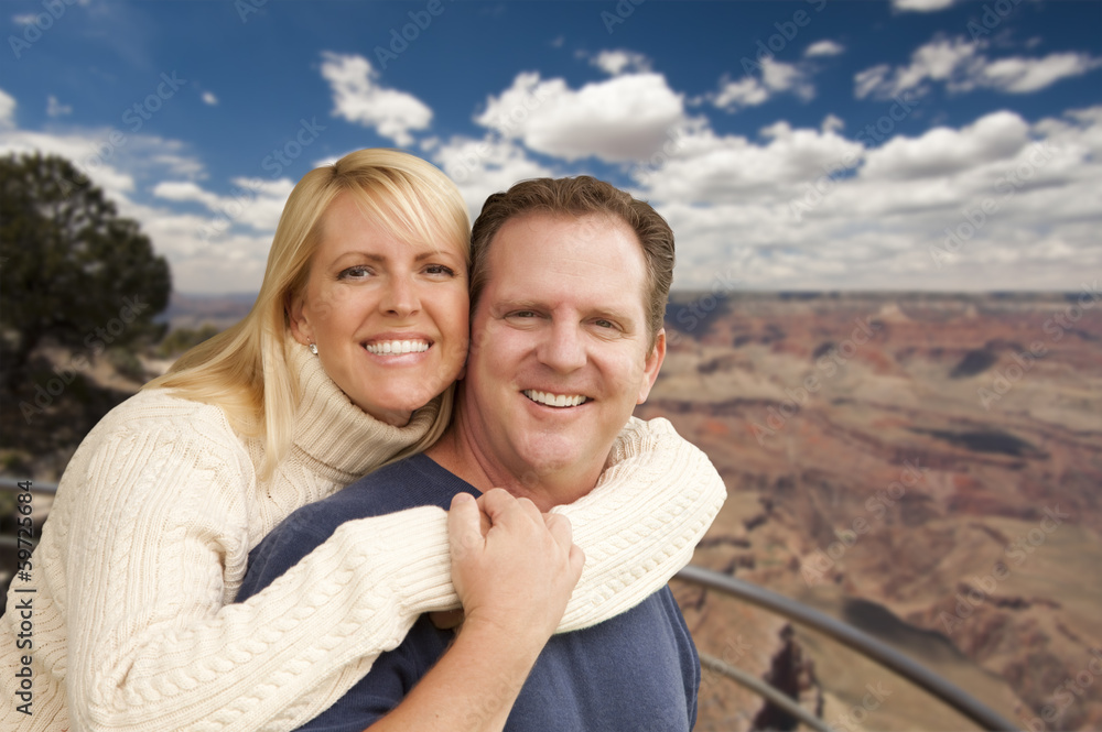 Happy Affectionate Couple at the Grand Canyon Happy Affectionate Couple at the Grand Canyon