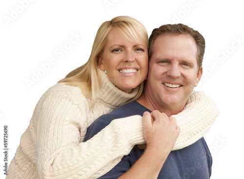 Happy Attractive Couple Hug...