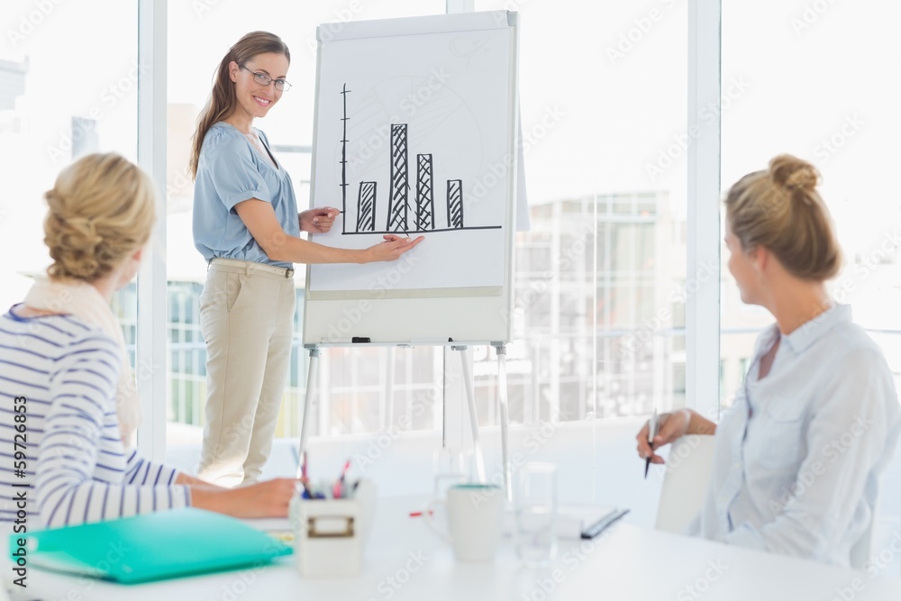 Casual business people in office at presentation Casual business people in office at presentation