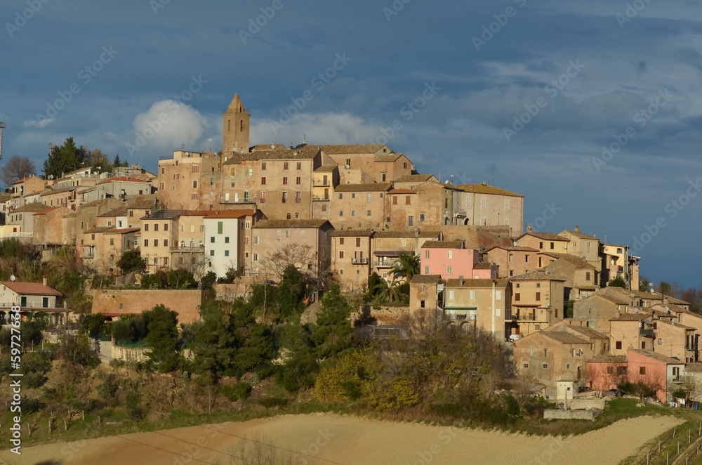 Spinetoli, medieval village in Marche region, Italy
