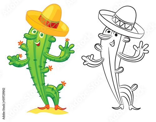 Cute cartoon cactus