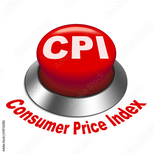 3d illustration of CPI ( Consumer Price Index ) button
