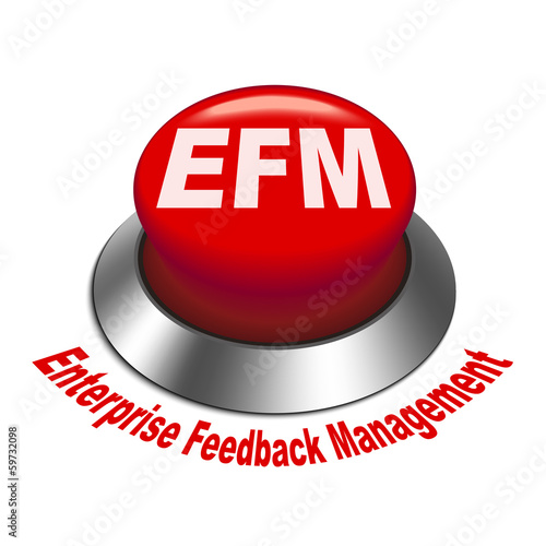 3d illustration of efm enterprise feedback management button