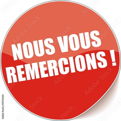 étiquette nous vous remercions