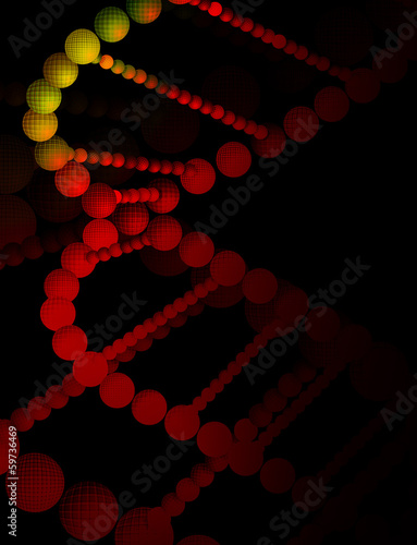 abstract vector illustration of a helical DNA