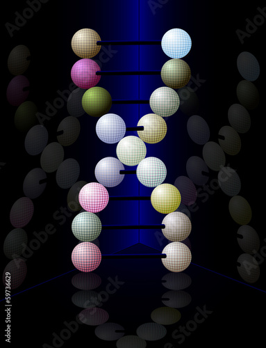 abstract vector illustration of a helical DNA
