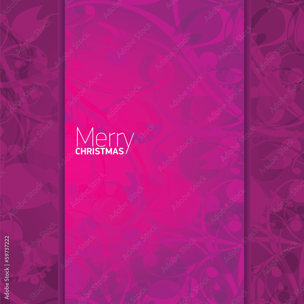 vector merry christmas decorative violet floral background.