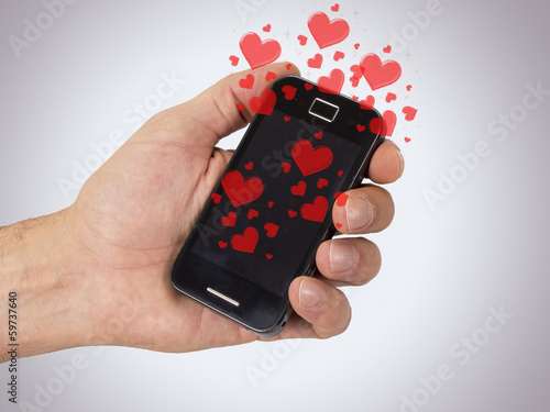 Wallpaper Mural Hand with mobile phone Torontodigital.ca