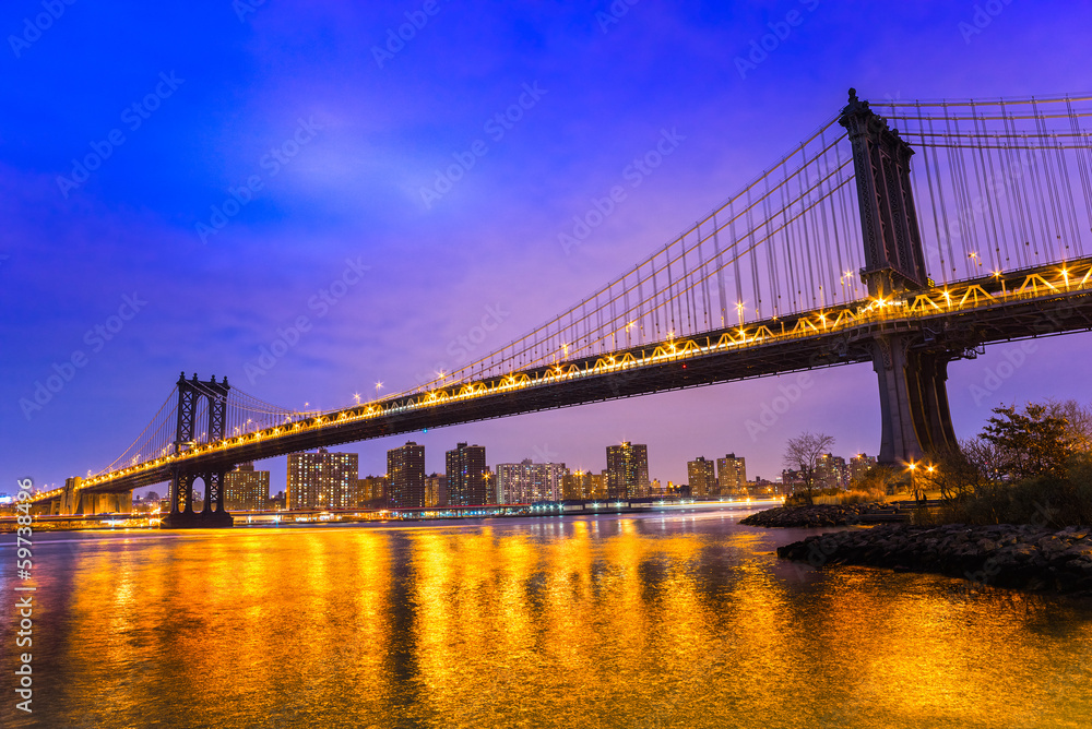 Manhattan bridge, New York City. USA.
