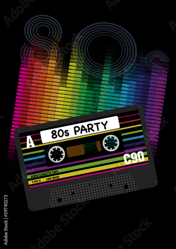 Vector 80s Party Background