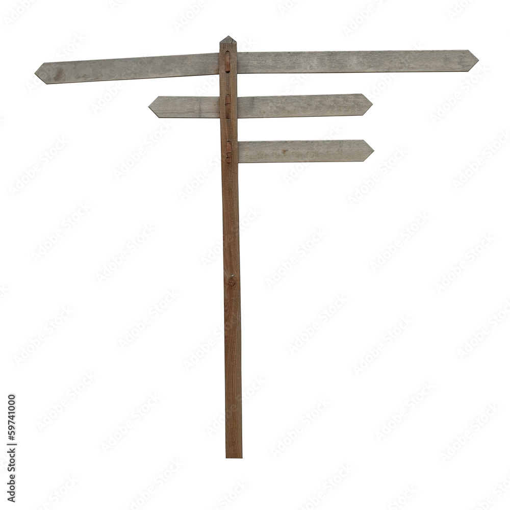 Wooden direction sign Wooden direction sign