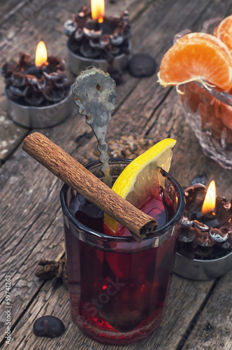 warm and delicious wine drink mulled wine