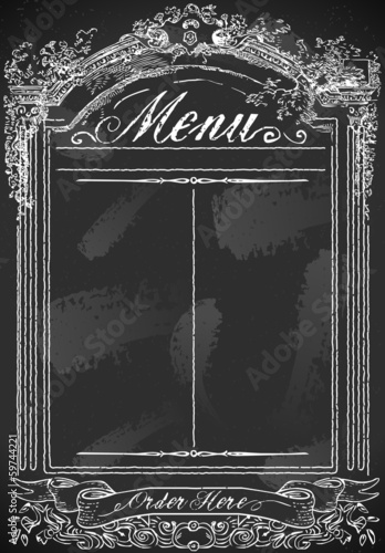 Vintage Blackboard for Restaurant Menu