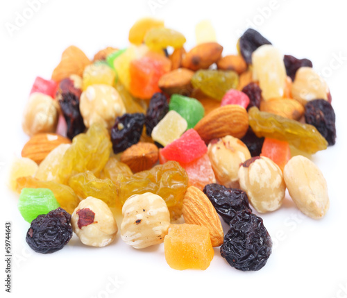 Assorted nuts and candied fruit
