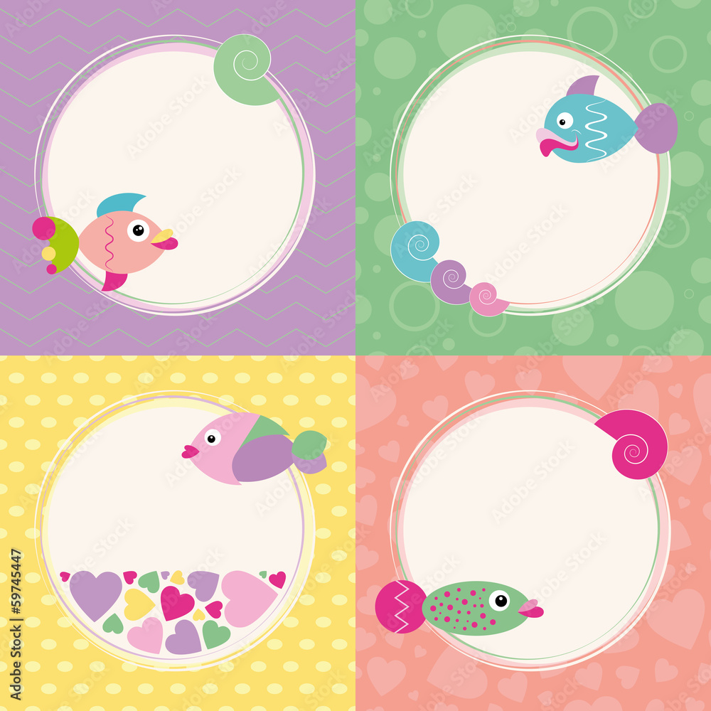 funky cartoon fish greeting cards collection funky cartoon fish greeting cards collection