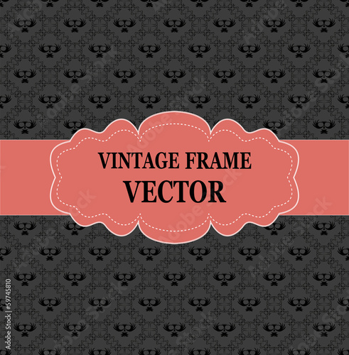 Seamless texture vintage pattern and frame for text
