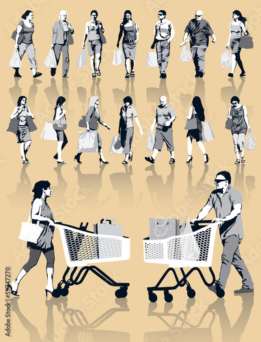 Shopping people