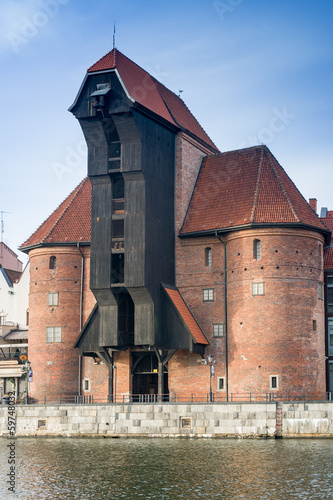 The historical crane in Gdansk, Poland