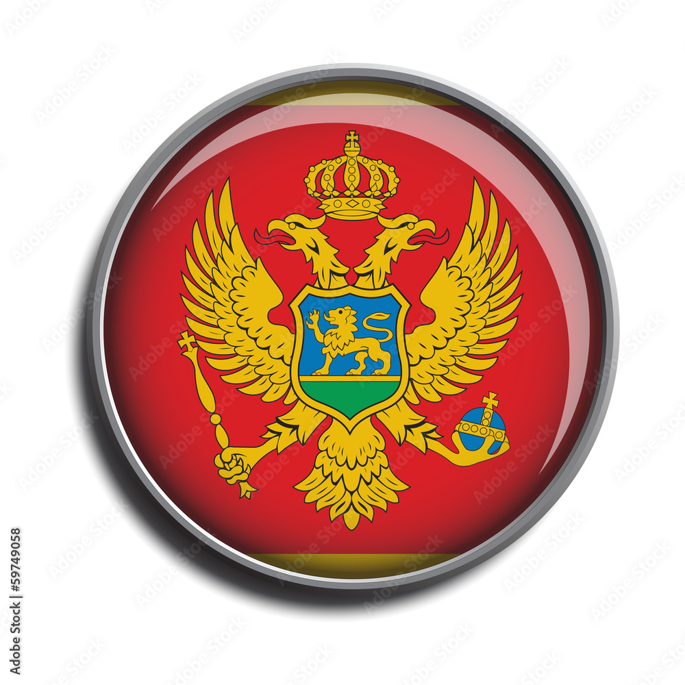 flag icon web button montenegro