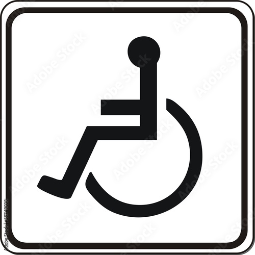 panneau handicap