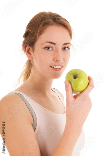 Eating an apple