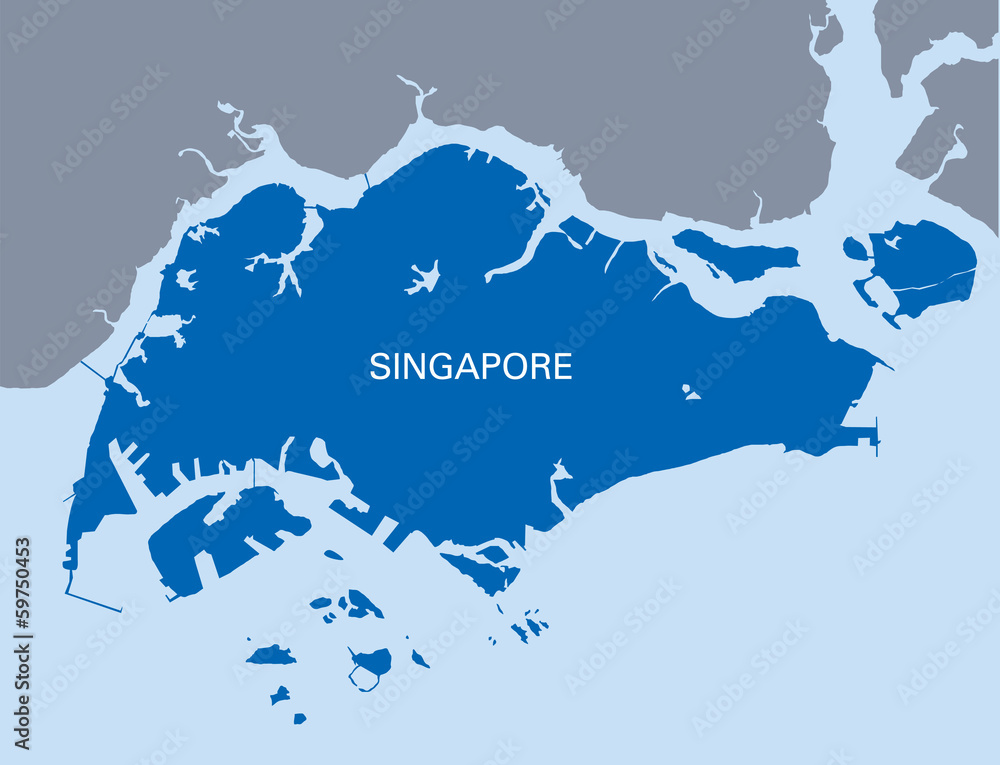 Naklejka premium map of Singapore