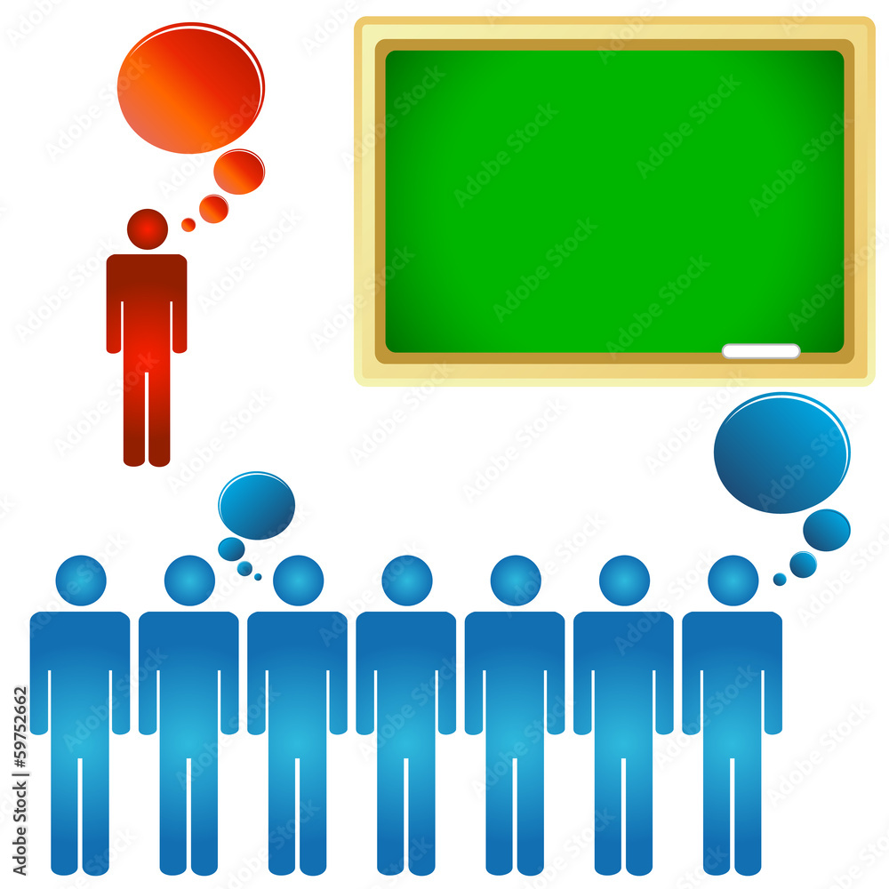 Obraz premium Teacher and a class