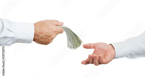 Hands and money