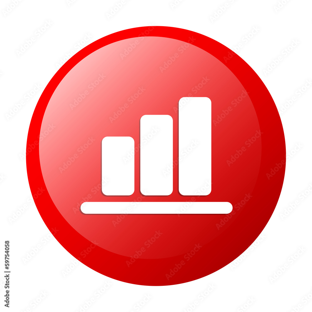 Bouton Internet graphic histogramme red icon Bouton Internet graphic histogramme red icon