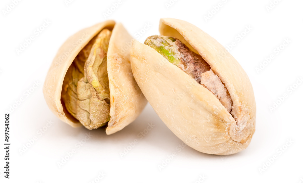 Pistachio Nuts On White Background Pistachio Nuts On White Background