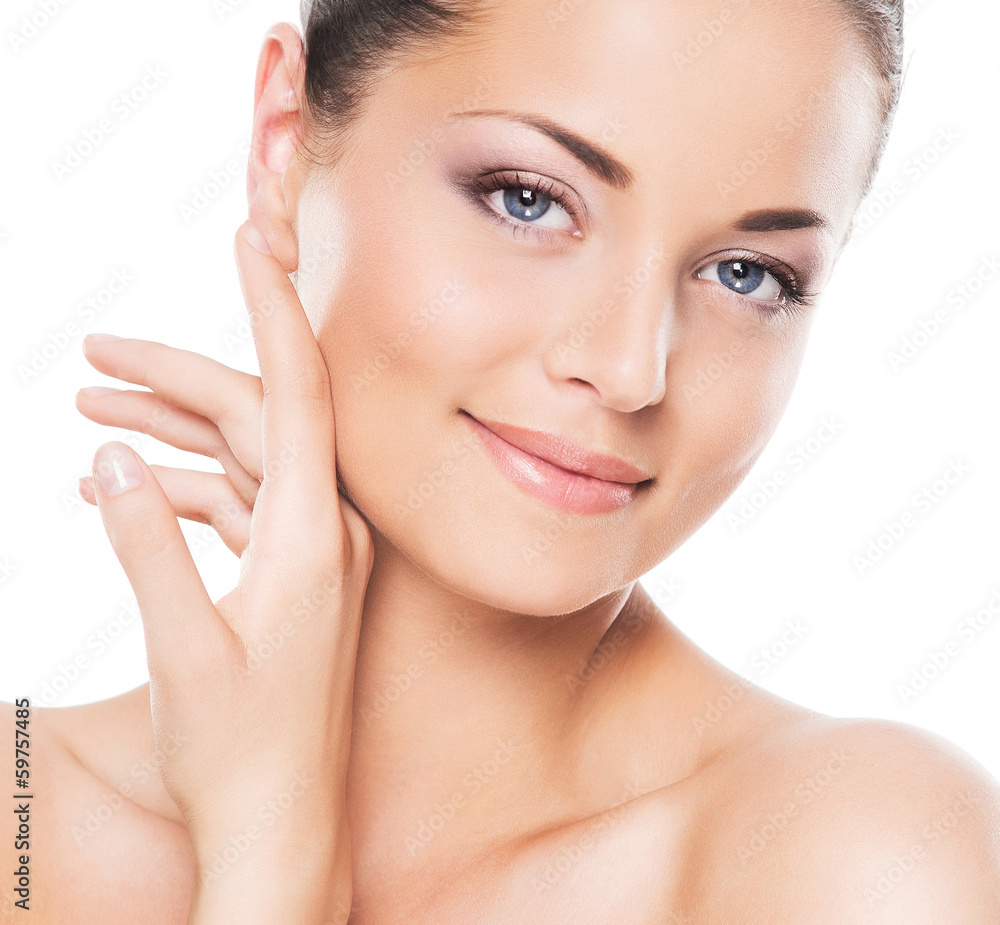 Close-up portrait of beautiful, fresh, healthy and sensual girl Close-up portrait of beautiful, fresh, healthy and sensual girl