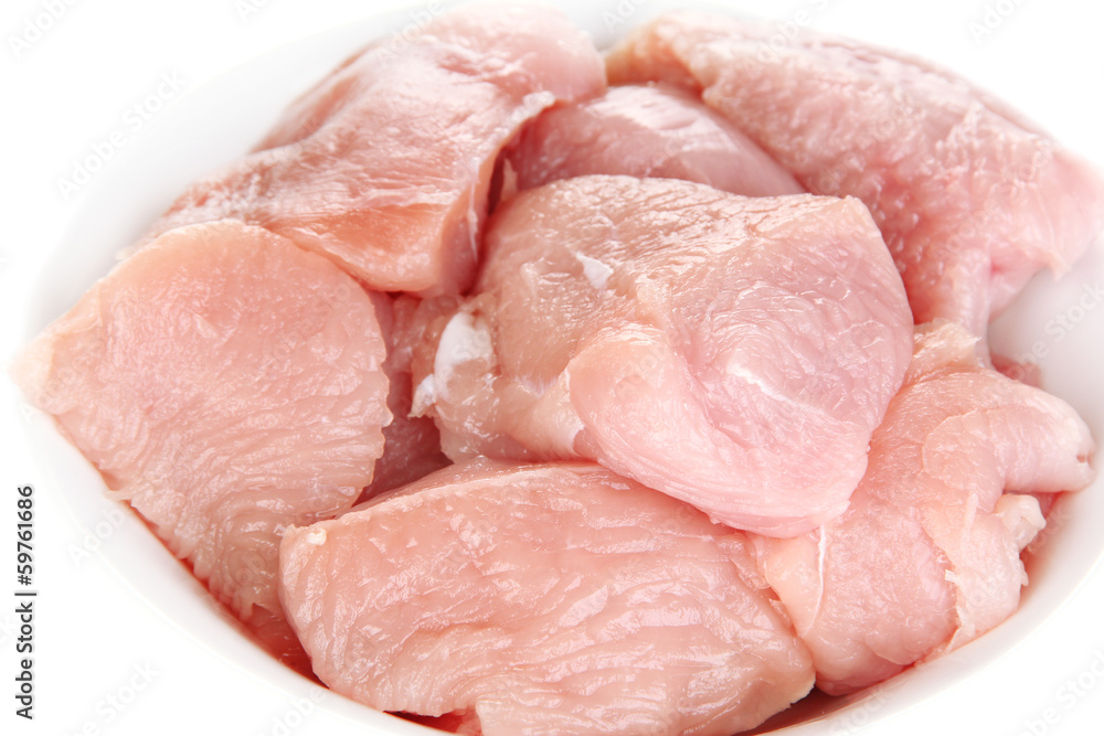 Raw turkey meat close up Raw turkey meat close up