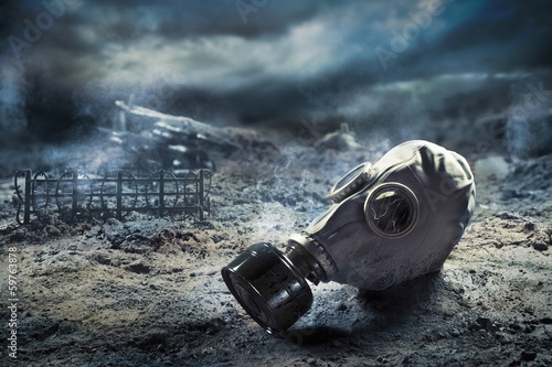Photos Gas mask in quemical war