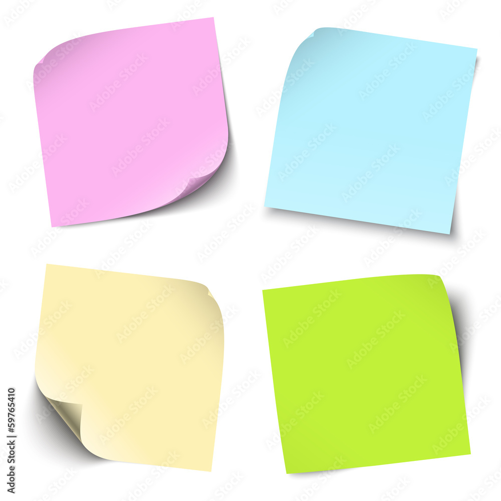 Sammlung - farbige Zettel / Notiz blank Sammlung - farbige Zettel / Notiz blank