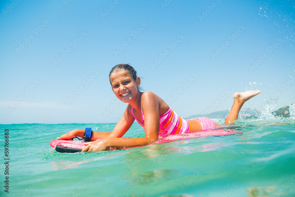 Summer vacation - surfer girl.