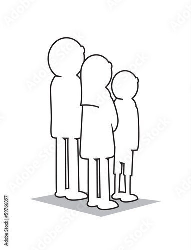 Group of people staring