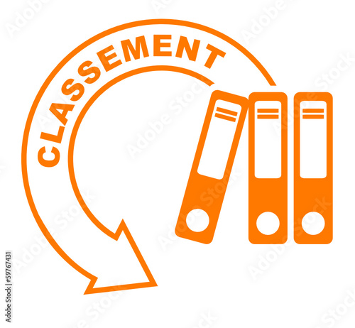 classement flèche orange