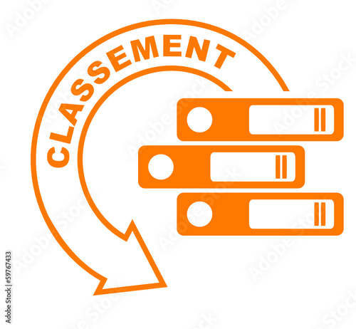 classement classeur flèche orange