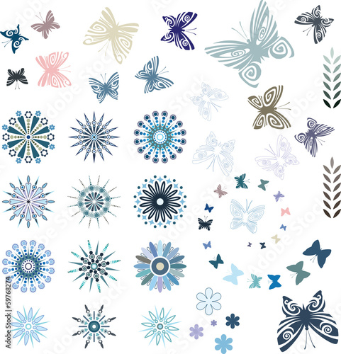 Set Elements of design in cool colors